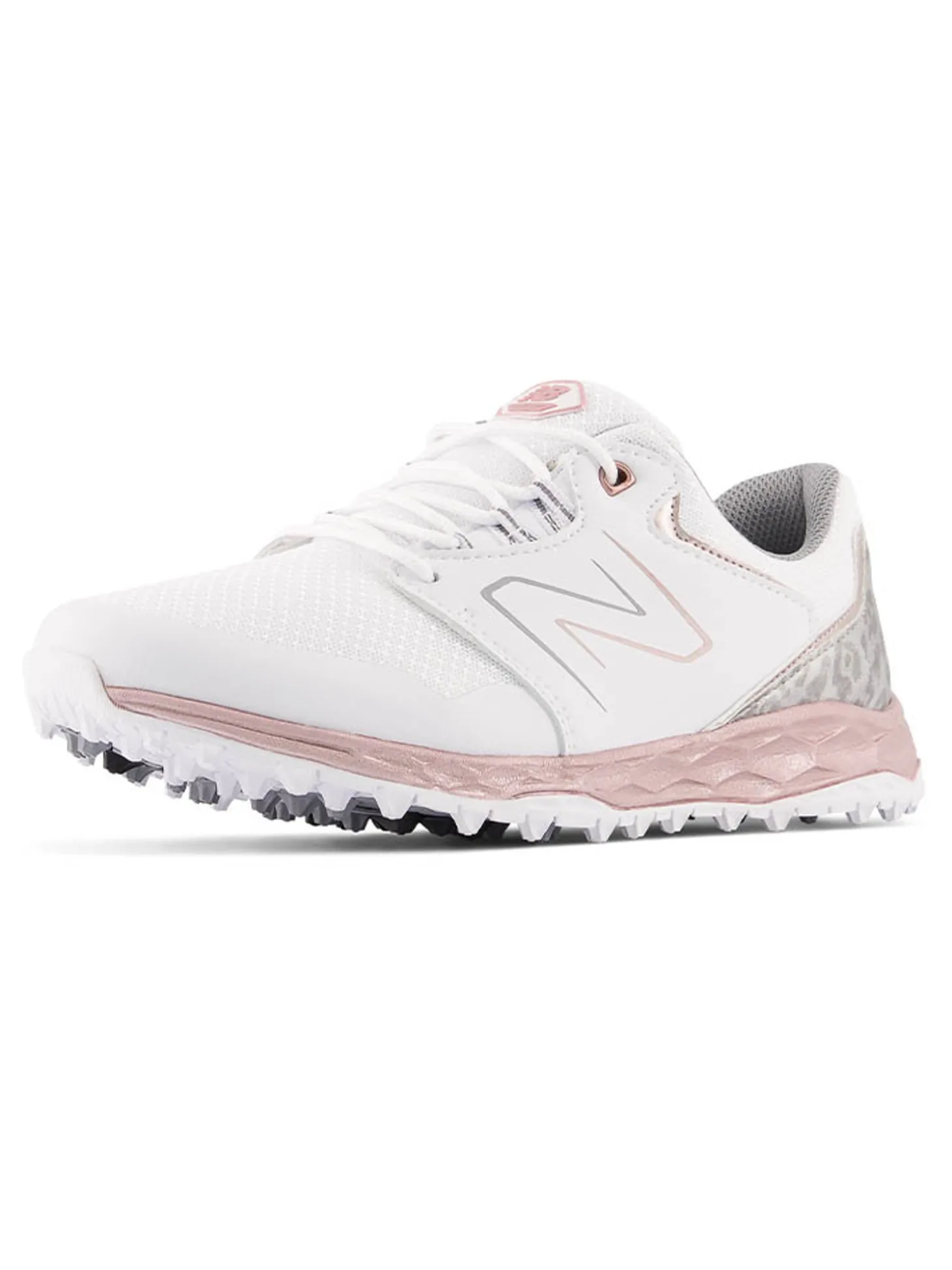 New Balance Women's Fresh Foam Links SL V2 Golf Shoes - White/Rose Gold