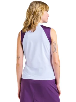 Nivo Women's Charlotte Polo - White/Plum