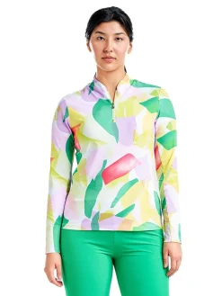 Nivo Women's Lolita Long Sleeve Livcool Mock - Classic Green