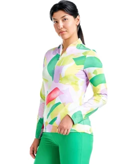 Nivo Women's Lolita Long Sleeve Livcool Mock - Classic Green