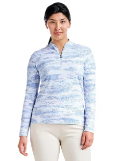 Nivo Women's Lolita Long Sleeve Livcool Mock - Gentle Blue