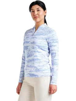 Nivo Women's Lolita Long Sleeve Livcool Mock - Gentle Blue