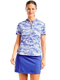Nivo Women's Lynda Short Sleeve Mock - Cobalt