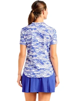 Nivo Women's Lynda Short Sleeve Mock - Cobalt