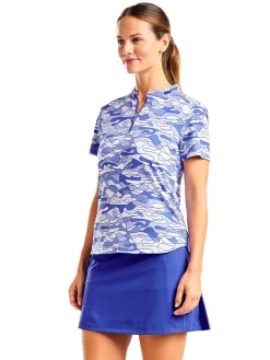 Nivo Women's Lynda Short Sleeve Mock - Cobalt