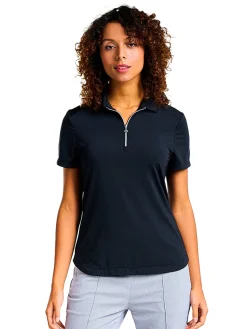 Nivo Women's Naila II Short Sleeve Polo - Black