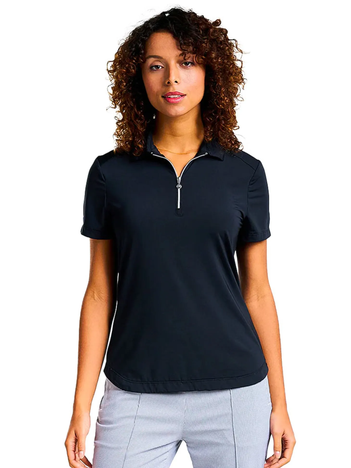 Nivo Women's Naila II Short Sleeve Polo - Black