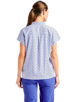 Nivo Women's Veronica Short Sleeve Polo - Cobalt