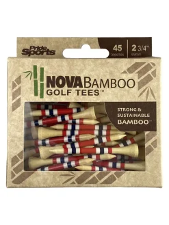 Nova Bamboo Striped Golf Tees - 2.75