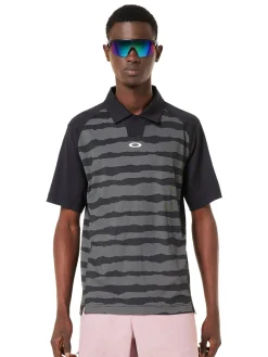 Oakley C1 Wave Length Stripe Polo - Blackout