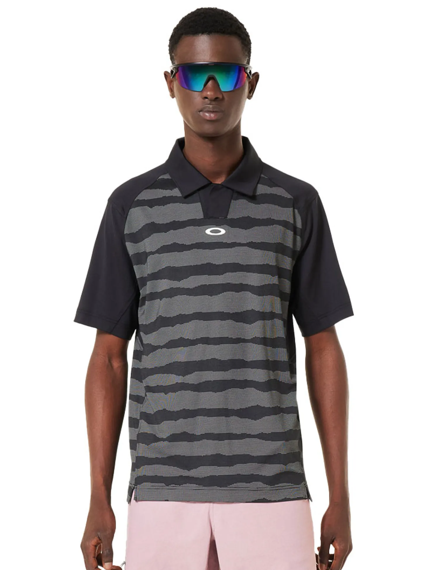 Oakley C1 Wave Length Stripe Polo - Blackout