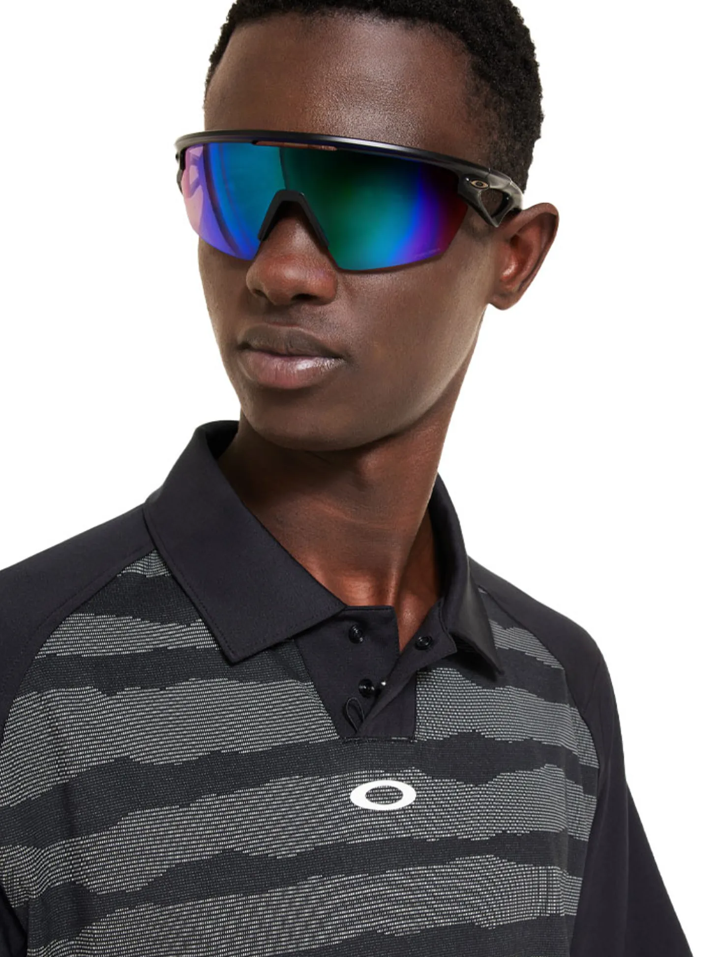 Oakley C1 Wave Length Stripe Polo - Blackout