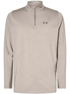 Oakley Gravity Range Quarter Zip Midlayer - Steel Grey Heather