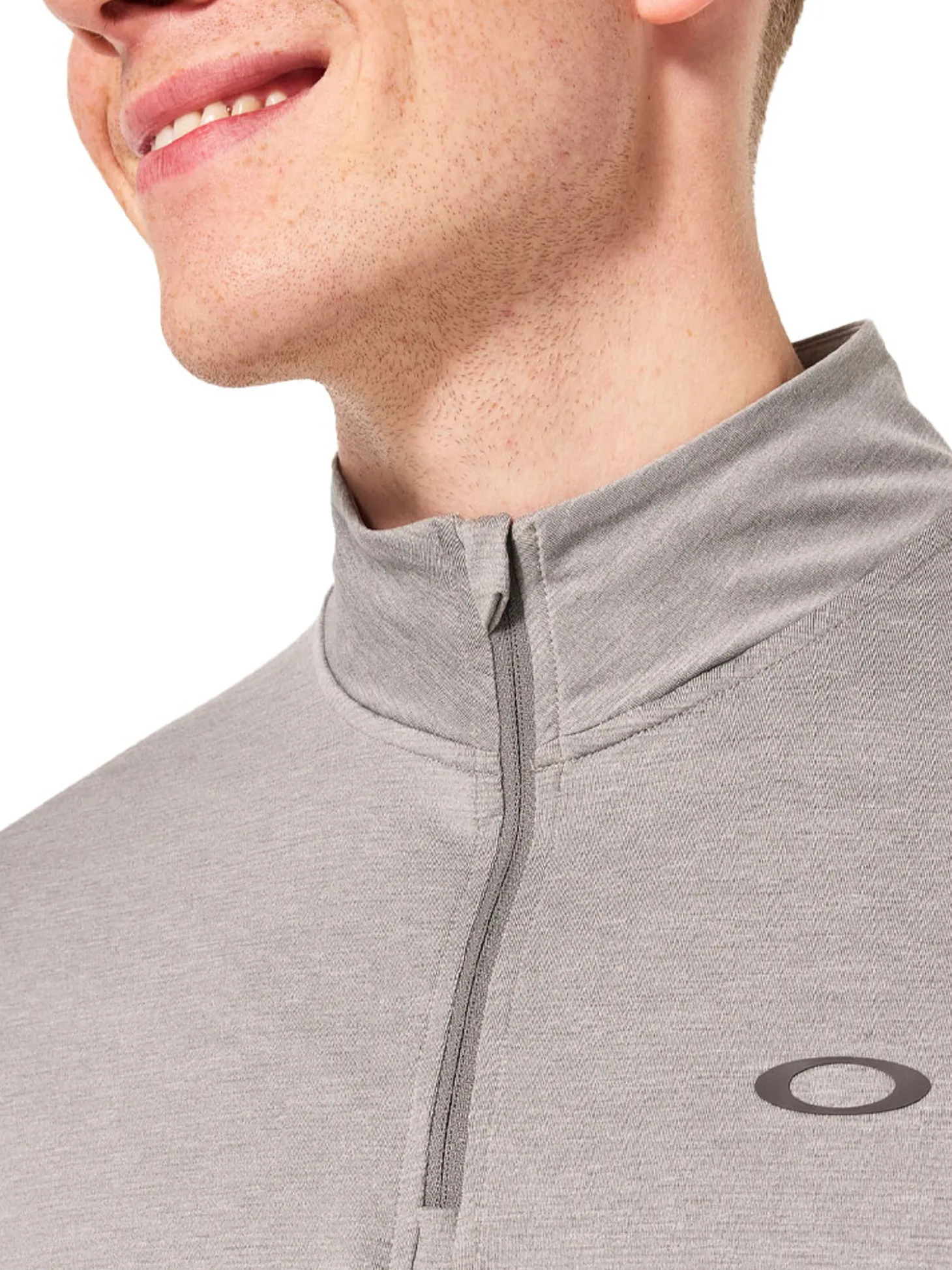 Oakley Gravity Range Quarter Zip Midlayer - Steel Grey Heather