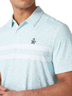 Original Penguin Engineered Novelty Stripe Polo - Bright White