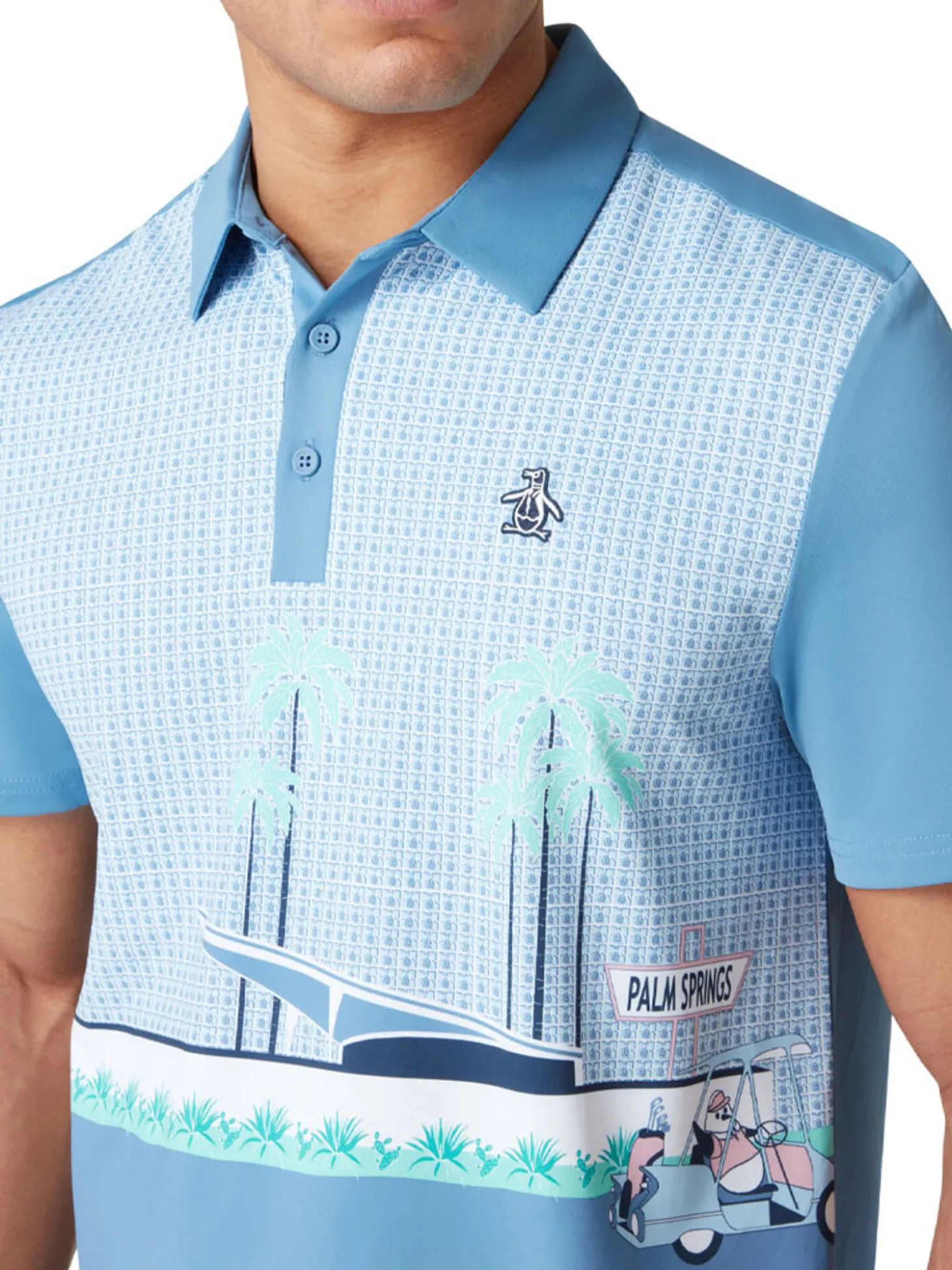 Original Penguin Palm Springs Block Polo - Quiet Harbour
