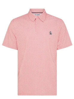 Original Penguin Pete's Bowtie Micro Print Polo - Murex Shell