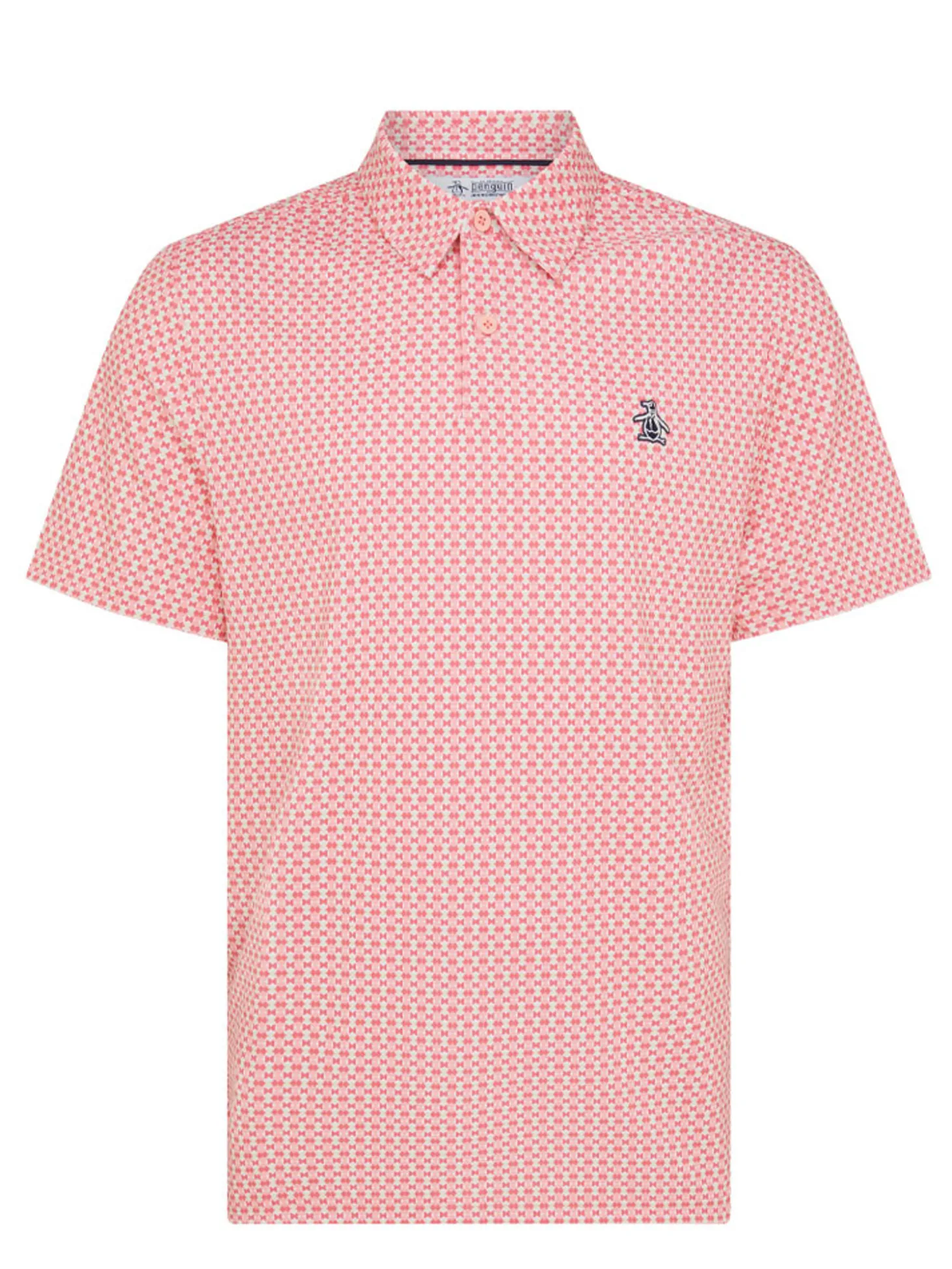 Original Penguin Pete's Bowtie Micro Print Polo - Murex Shell