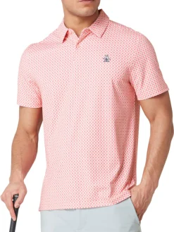Original Penguin Pete's Bowtie Micro Print Polo - Murex Shell