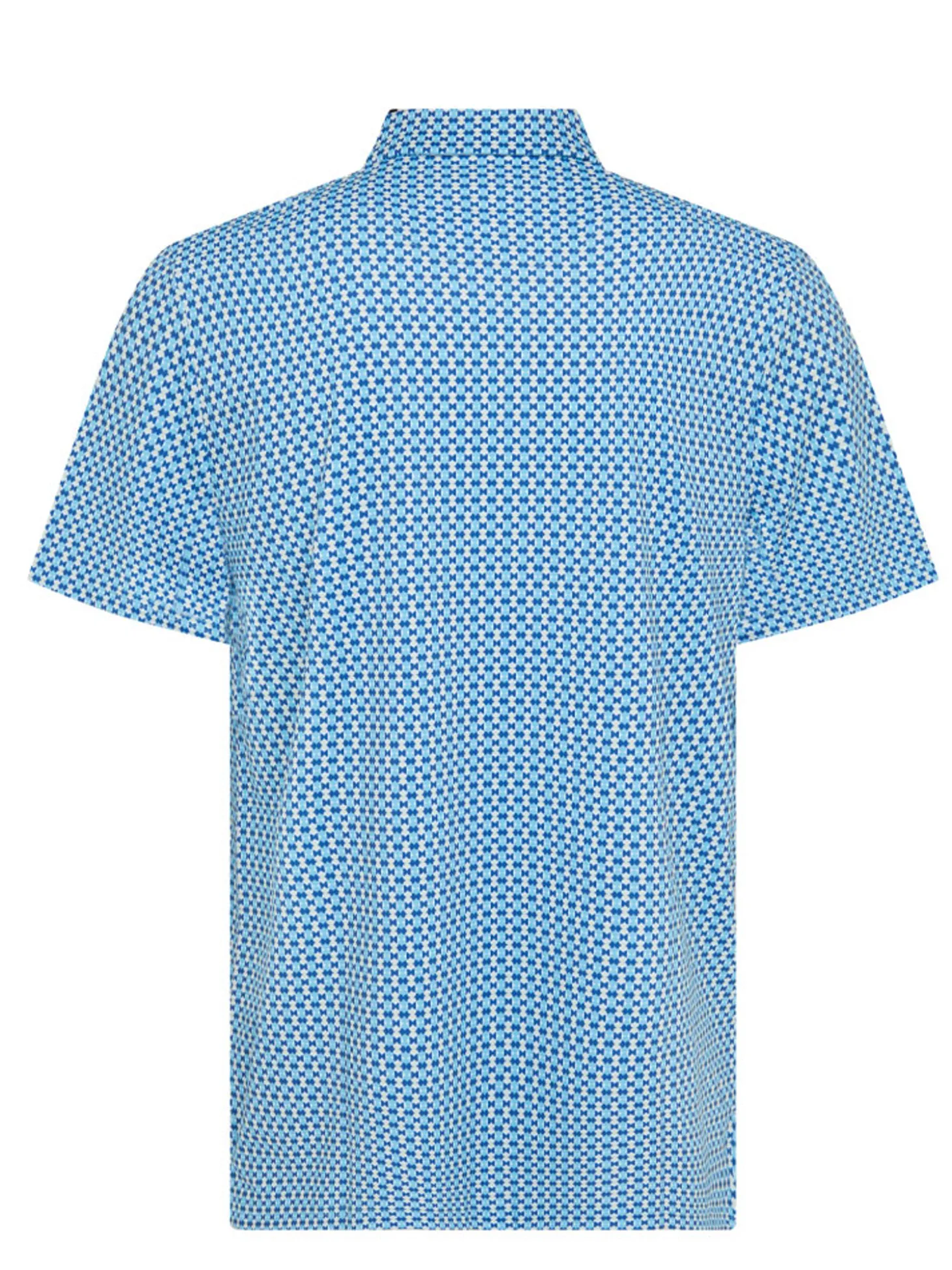 Original Penguin Pete's Bowtie Micro Print Polo - Blue Grotto