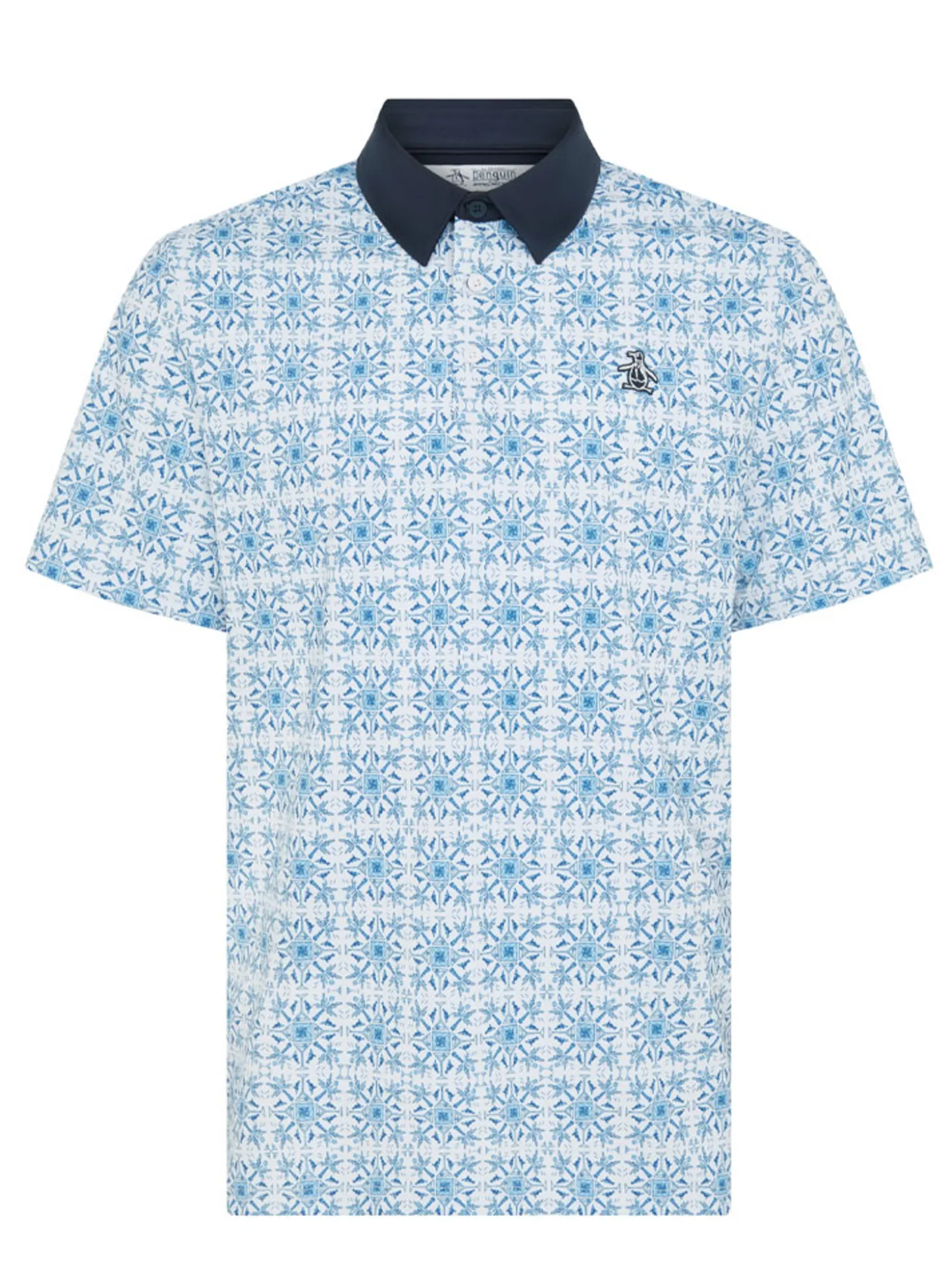 Original Penguin Pete's Cocktail Windowpane Polo - Bright White