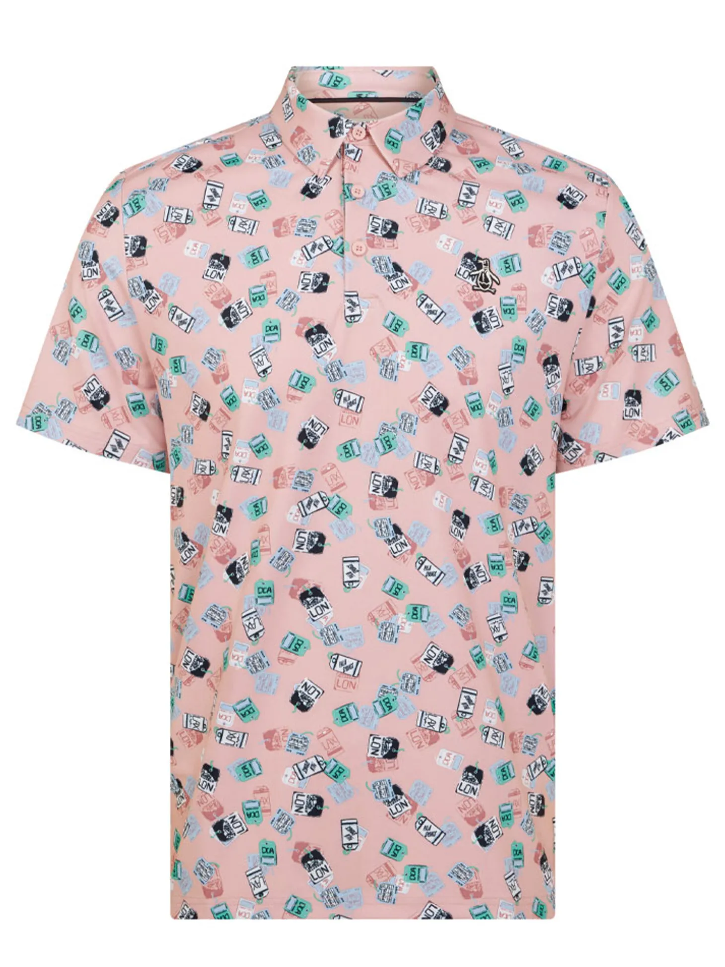 Original Penguin Pete's Travel Tags Caddy Polo - Charm Pink