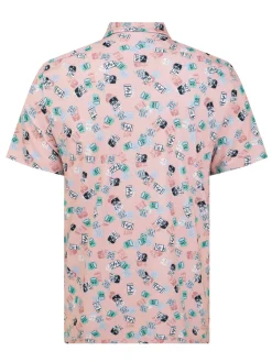 Original Penguin Pete's Travel Tags Caddy Polo - Charm Pink