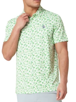 Original Penguin Underwater Mosaic Geo Polo - Spruce Stone