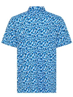 Original Penguin Underwater Mosaic Geo Polo - French Blue