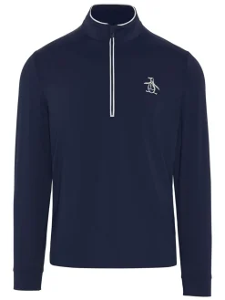 Original Penguin 1/4-Zip Technical Earl - Black Iris