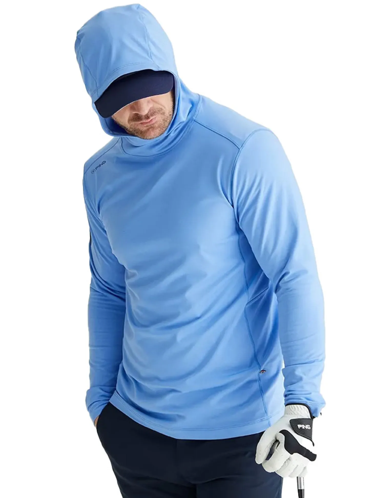 Ping Ceb Hooded Fleece - Cornflower Blue