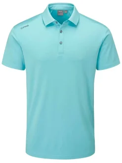 Ping Lindum Tailored Fit Polo - Sky Blue