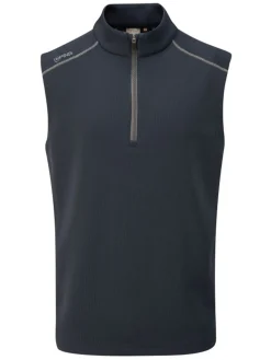 Ping Ramsey 1/2 Zip Ribbed Fleece Vest - Navy