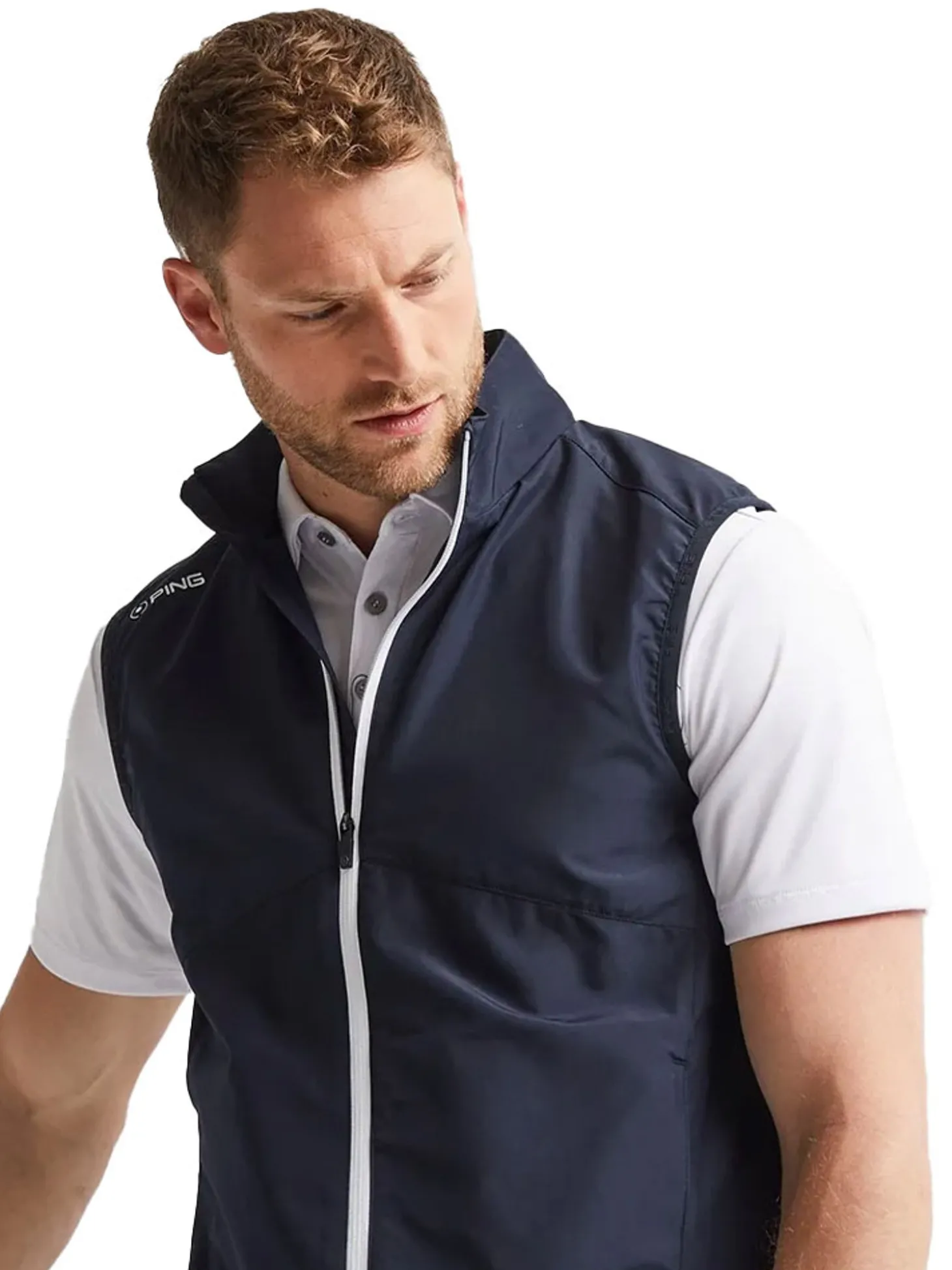 Ping SensorWarm Ashbourne Full-Zip Vest - Navy/Stormcloud