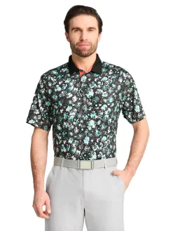 Puma CLOUDSPUN Abstract Camo Polo - Puma Black/Aquatic