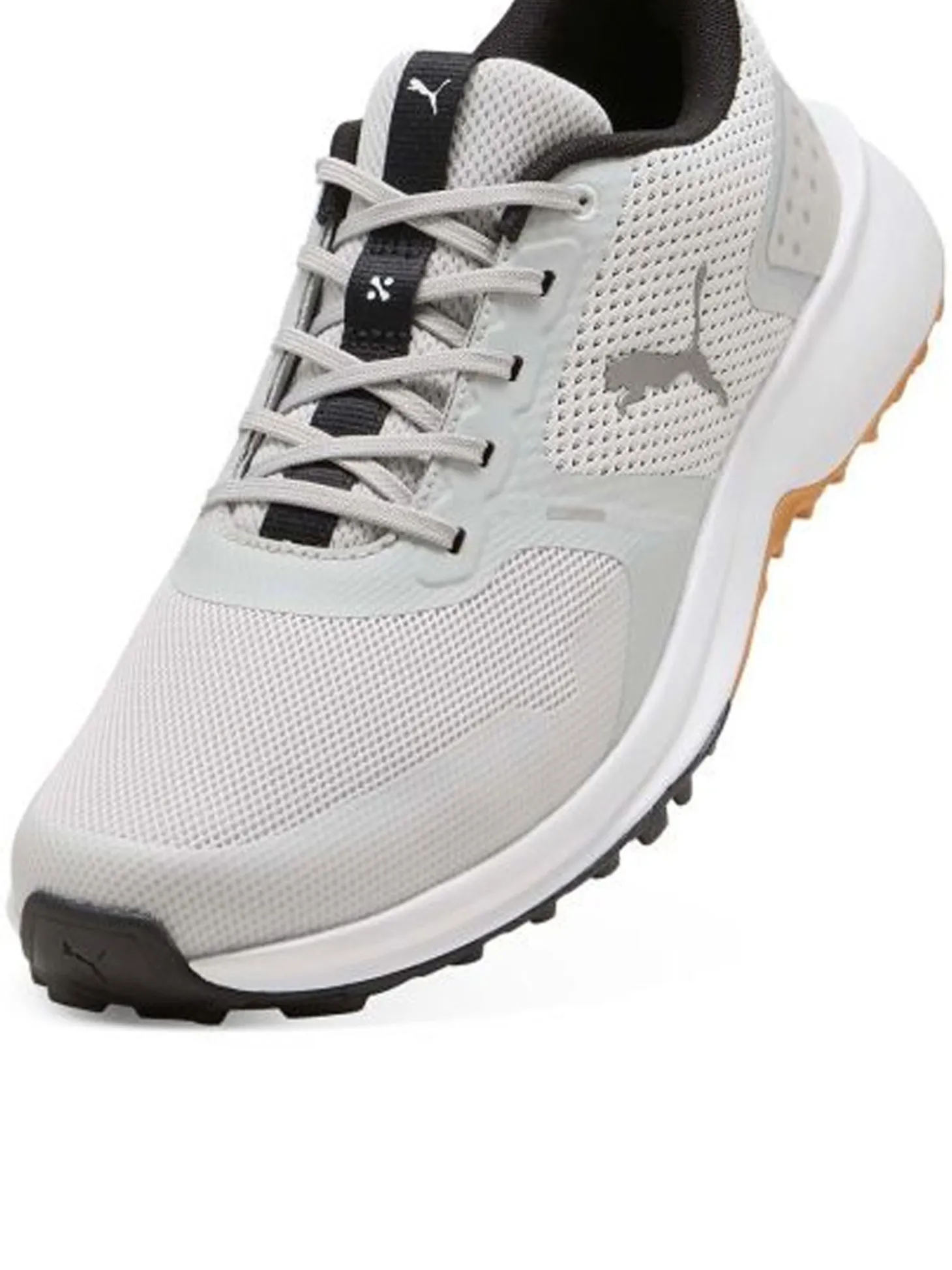 Puma FUSION Grip 6 Golf Shoes - Feather Grey/Puma Black/Gum