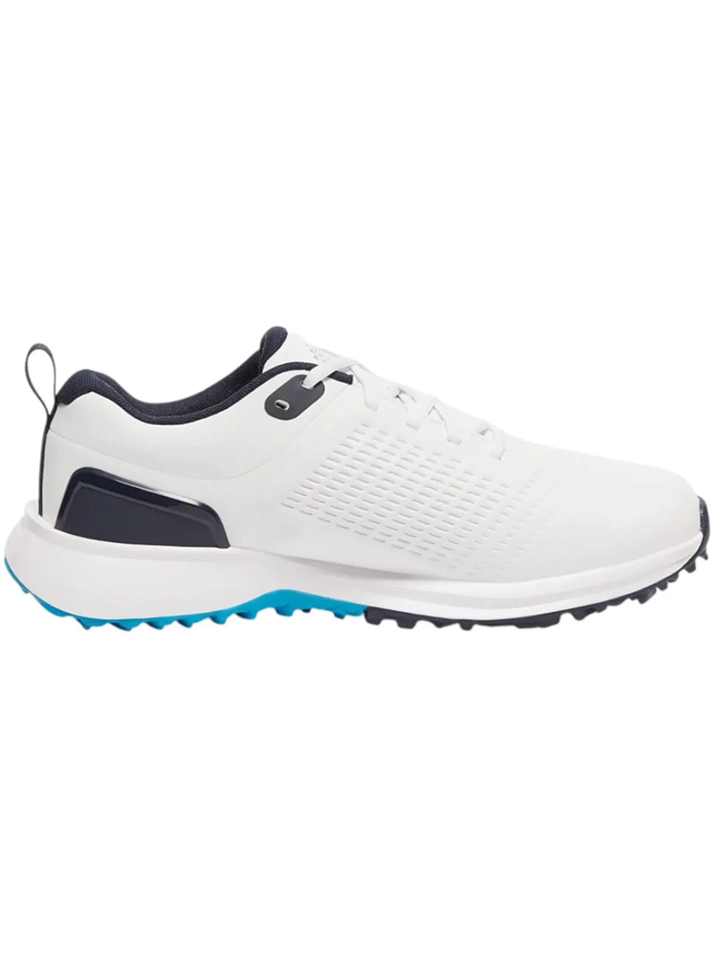 Puma FUSION Plus Spikeless Golf Shoes - Puma White/Speed Blue/Deep Navy