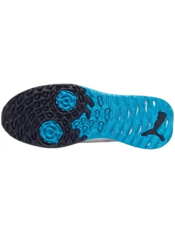 Puma FUSION Plus Spikeless Golf Shoes - Puma White/Speed Blue/Deep Navy