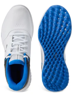Puma FUSION Smash Wide Golf Shoes - Puma White/Puma Black/Team Royal
