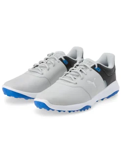 Puma FUSION Smash Wide Golf Shoes - Ash Grey/Puma Black/Team Royal