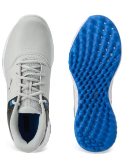 Puma FUSION Smash Wide Golf Shoes - Ash Grey/Puma Black/Team Royal