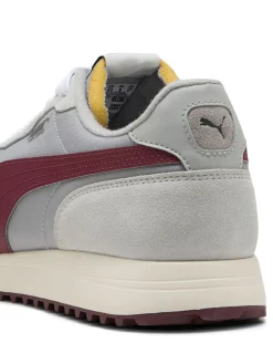 Puma Helsinki G Spikeless Golf Shoes - Ash Grey/Ruby Shimmer/Frosted Ivory