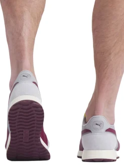 Puma Helsinki G Spikeless Golf Shoes - Ash Grey/Ruby Shimmer/Frosted Ivory