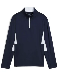 Puma Junior Boys PURE 2.0 1/4-Zip - Deep Navy