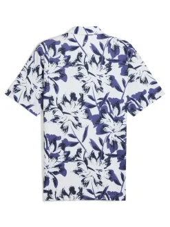 Puma MATTR Broken Flower Polo - White Glow/Blue Crystal