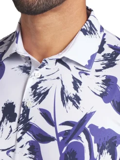 Puma MATTR Broken Flower Polo - White Glow/Blue Crystal