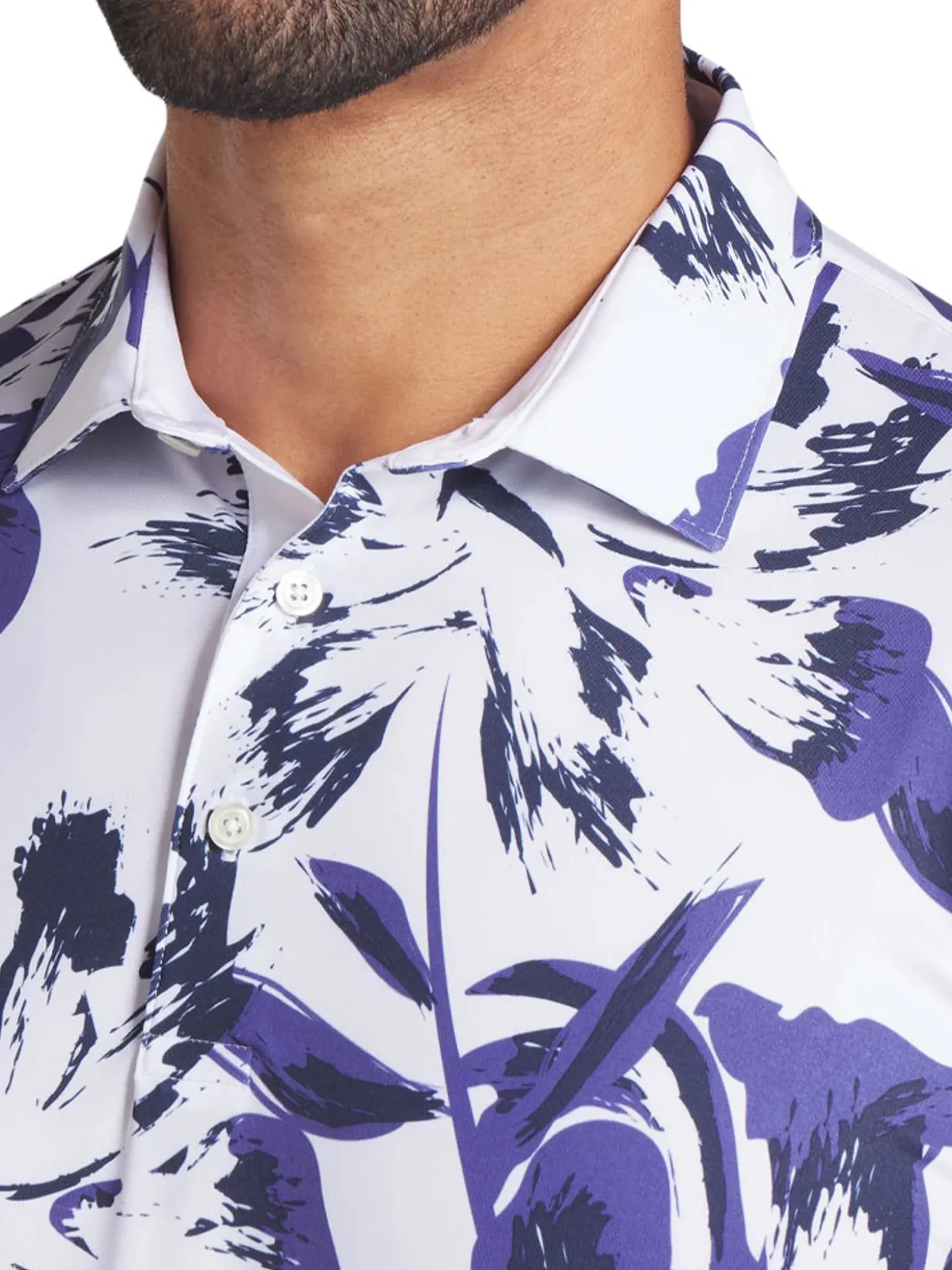 Puma MATTR Broken Flower Polo - White Glow/Blue Crystal