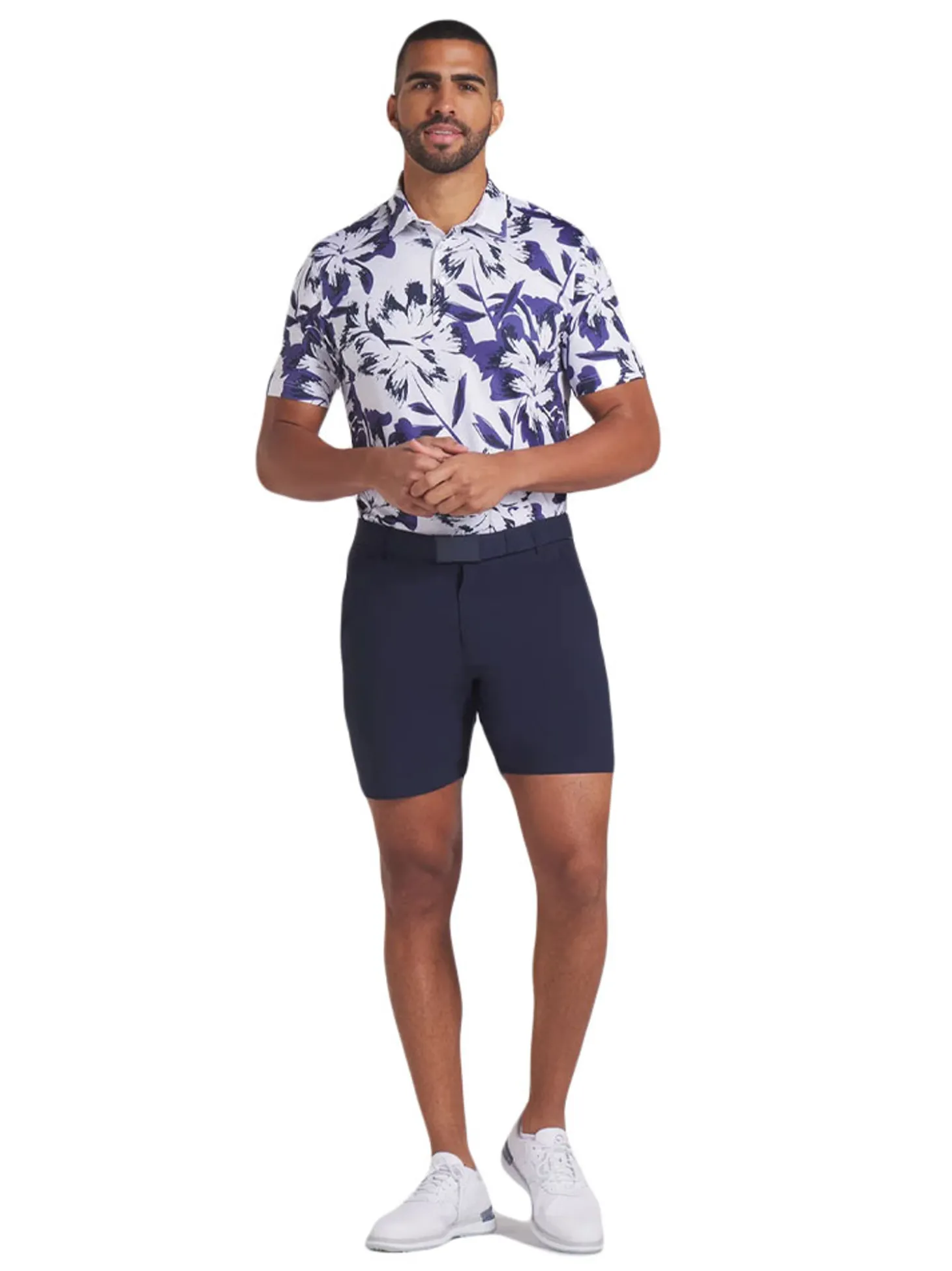 Puma MATTR Broken Flower Polo - White Glow/Blue Crystal