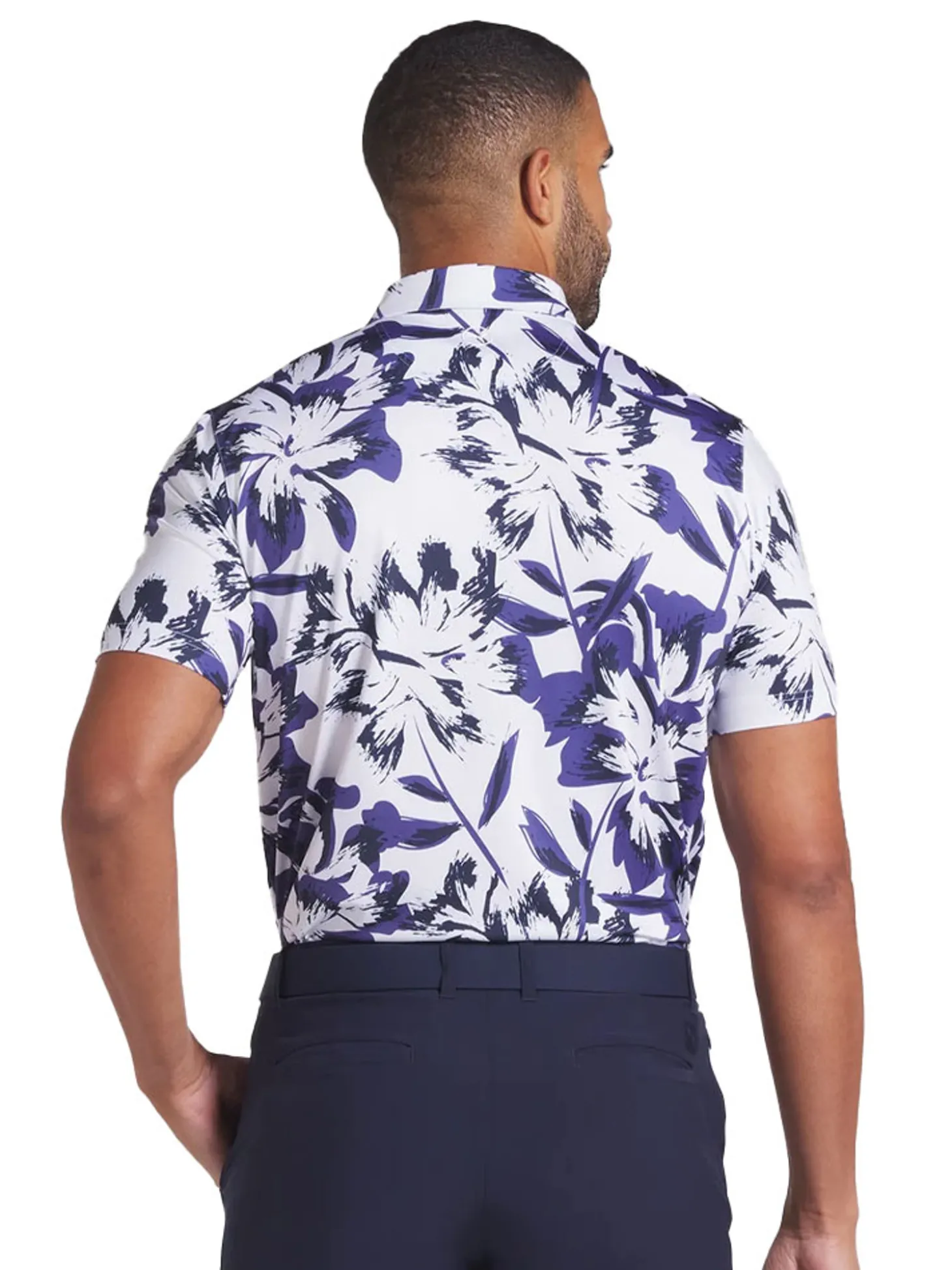 Puma MATTR Broken Flower Polo - White Glow/Blue Crystal