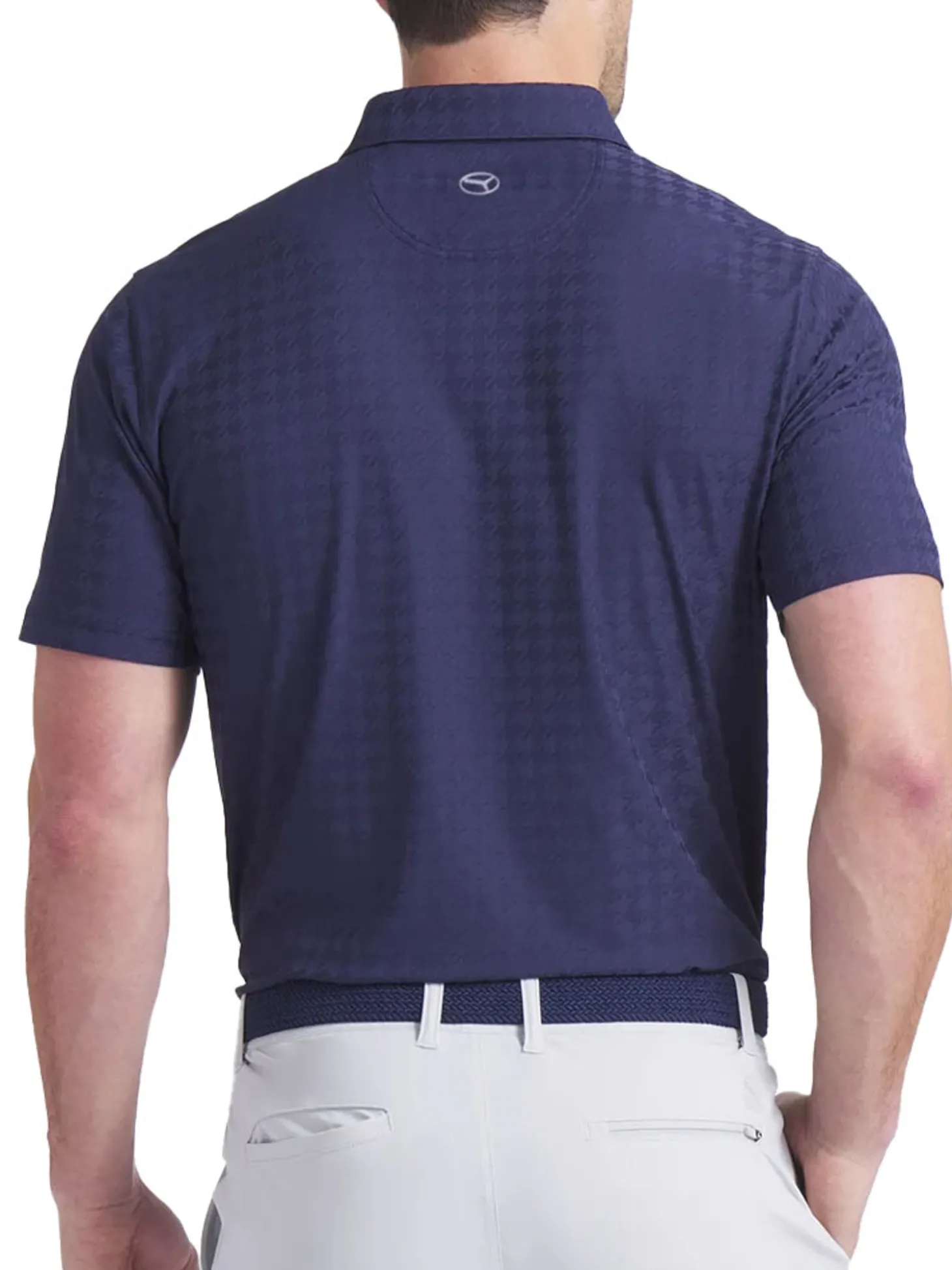 Puma MATTR Houndstooth Golf Polo - Deep Navy